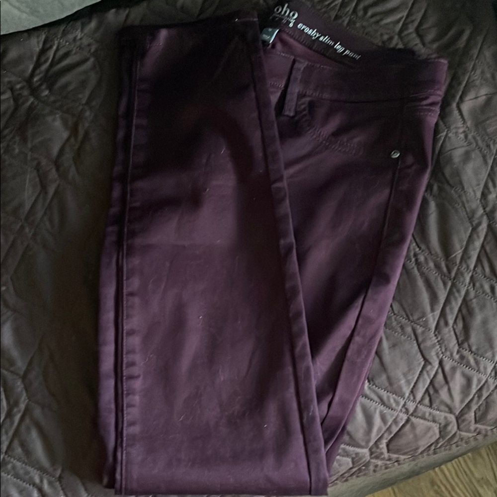 Soho Women's Jeans in Deep Burgundy - Picture 3 of 4